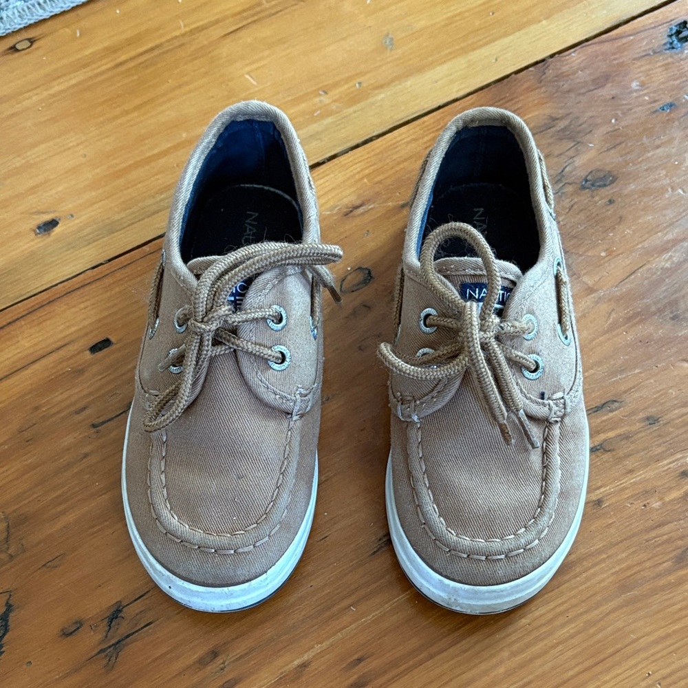 Nautica Kids Tan Canvas Sneakers